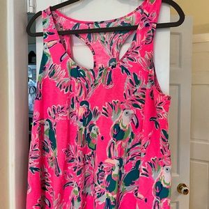 Lilly Pulitzer Print Tank Top, Pink, Large